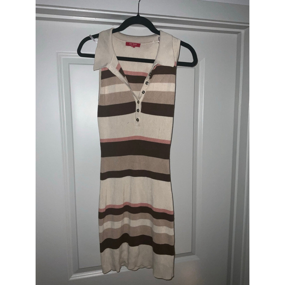Guess Striped Sweater‎ Dress XL Beige - Picture 2 of 9